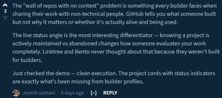 Testimonial screenshot